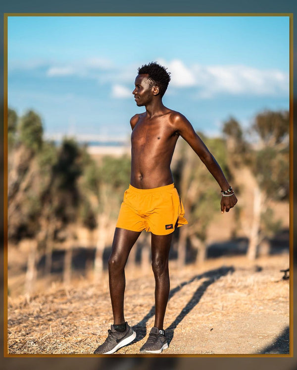 S3 - Men's 3" Split Running Short - Burnt Caramel
