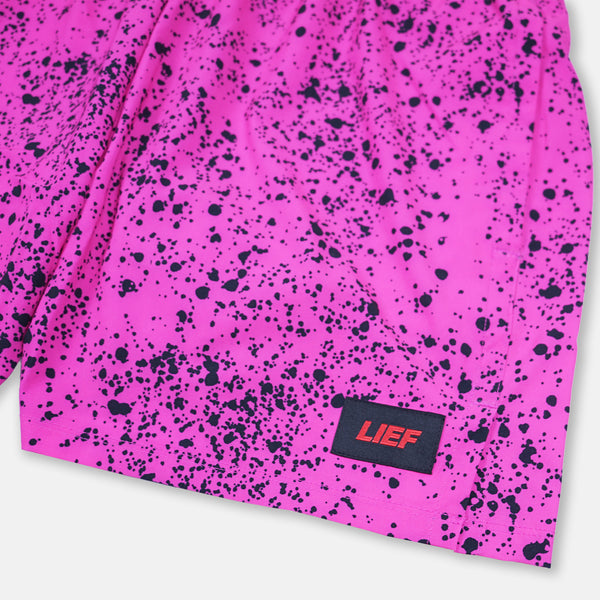 R5P - Men's 5" Running Short with Side Pockets - Splatter House - Pink
