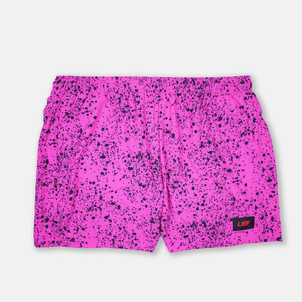 R5P - Men's 5" Running Short with Side Pockets - Splatter House - Pink
