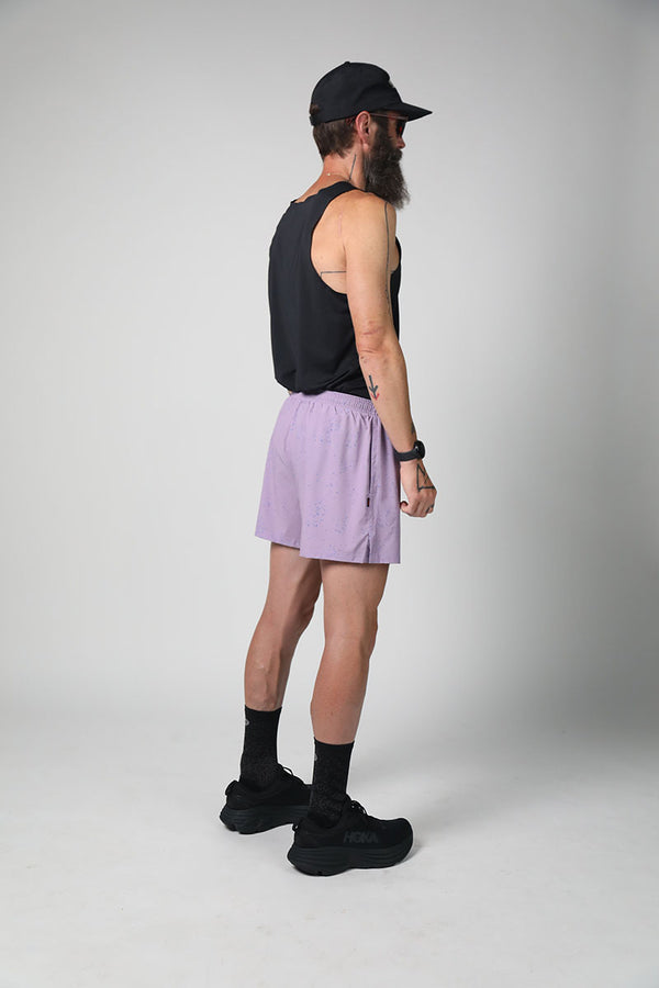 R5P - Men's 5" Running Short with Side Pockets - Splatter House - Purple