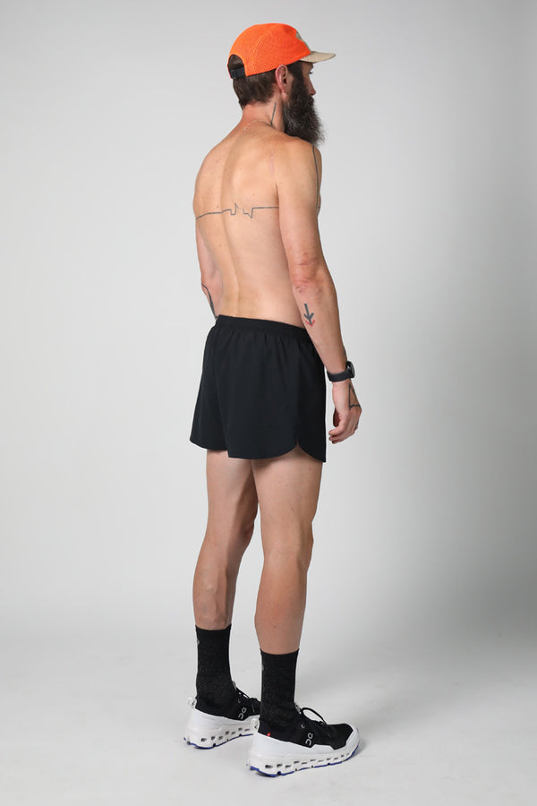S3 - Men's 3" Split Running Short - Black