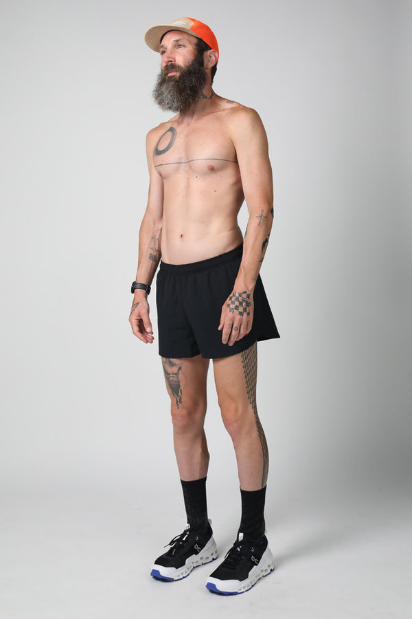 S3 - Men's 3" Split Running Short - Black