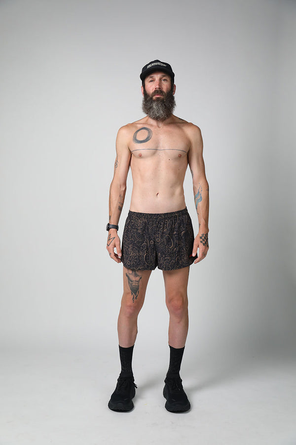 S3 - Men's 3" Split Running Short - Pazed and Confused - Black
