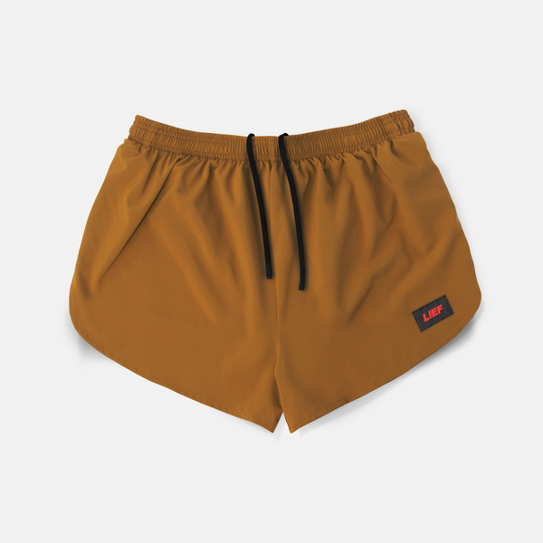 S3 - Men's 3" Split Running Short - Burnt Caramel