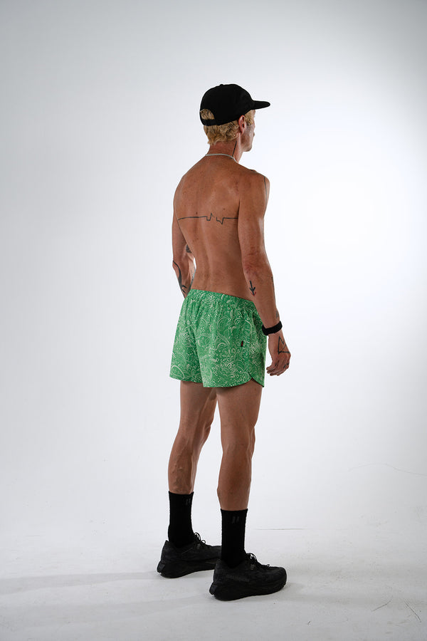 S3 - Men's 3" Split Running Short - Pazed and Confused - Green