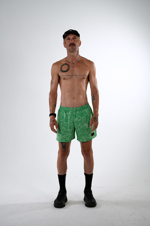R5P - Men's 5" Running Short with Side Pockets - Pazed and Confused - Green