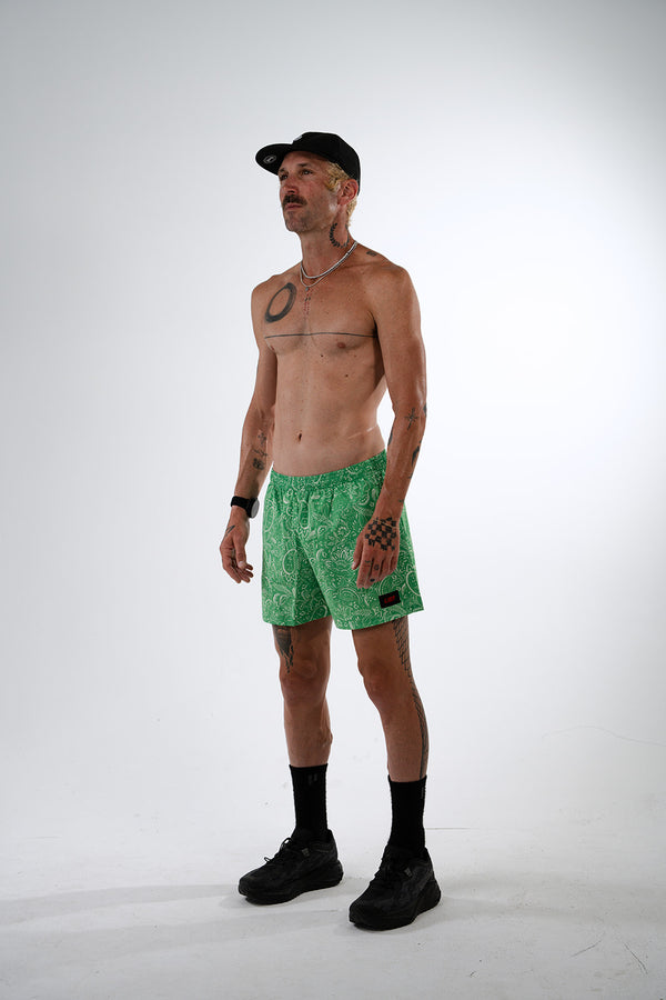 R5P - Men's 5" Running Short with Side Pockets - Pazed and Confused - Green