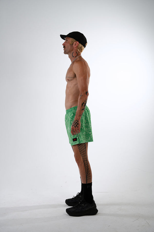 R5P - Men's 5" Running Short with Side Pockets - Pazed and Confused - Green