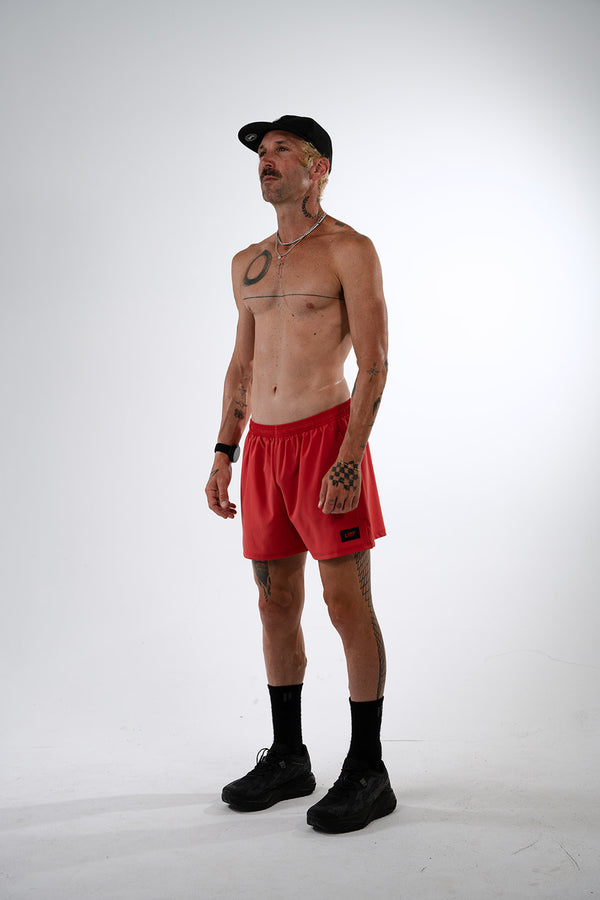 R5P - Men's 5" Running Short with Side Pockets - El Rojo