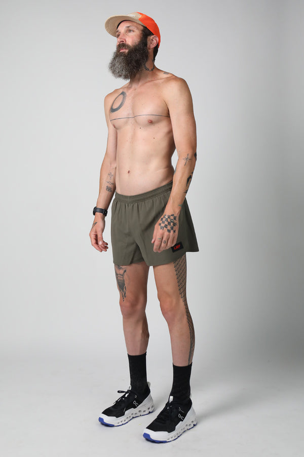 S3 - Men's 3" Split Running Short - Olive